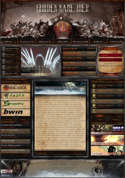 Diablo III multigaming clan/guild Design